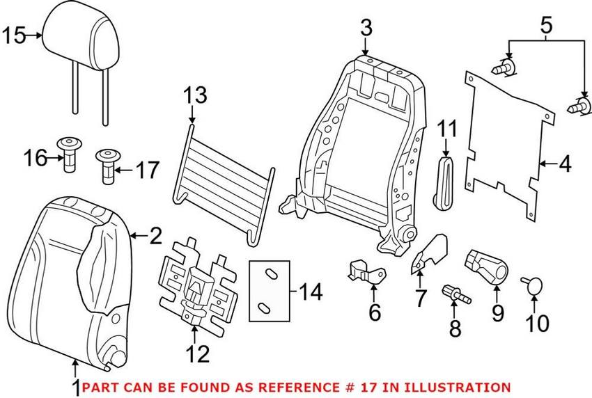 VW Headrest Guide 1K0881920AD95T